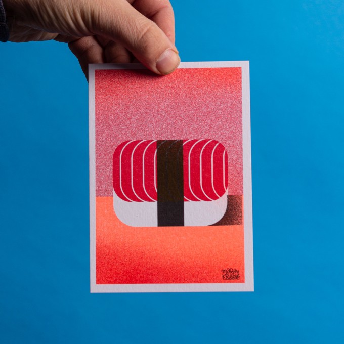 Martin Krusche - Risographie »Sushi - Thuna Nigiri«, DIN A6