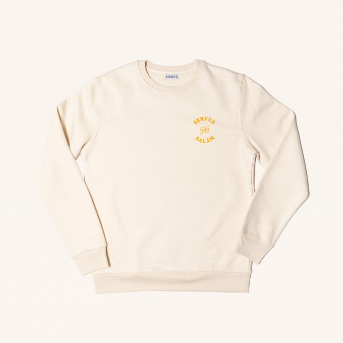 HYRES Unisex Sweater Servus & Salam Natural Cotton