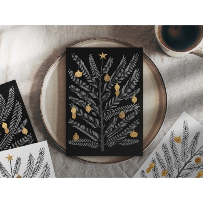 typealive / Weihnachtskarten 4er Set / Swedish Fir