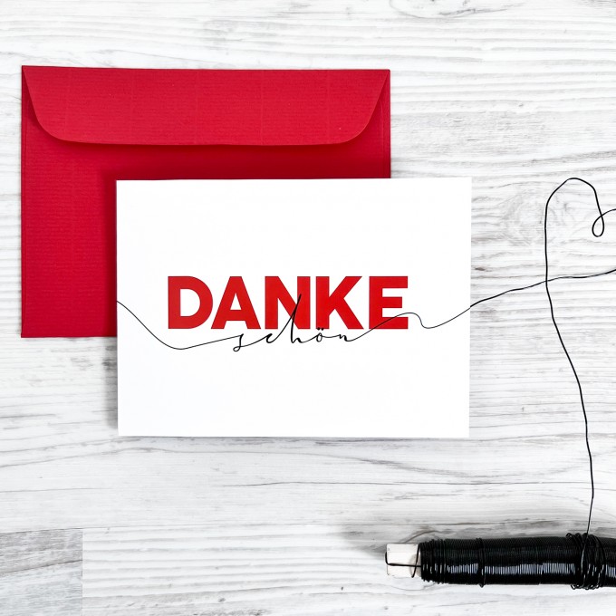 TYPOP Klappkarte LineArt „Dankeschön“ inkl. Umschlag