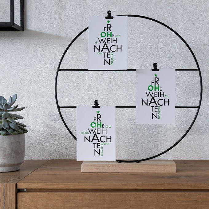 TYPOP 3-teiliges Set Weihnachtskarte "Oh…" A6 inkl. Umschläge