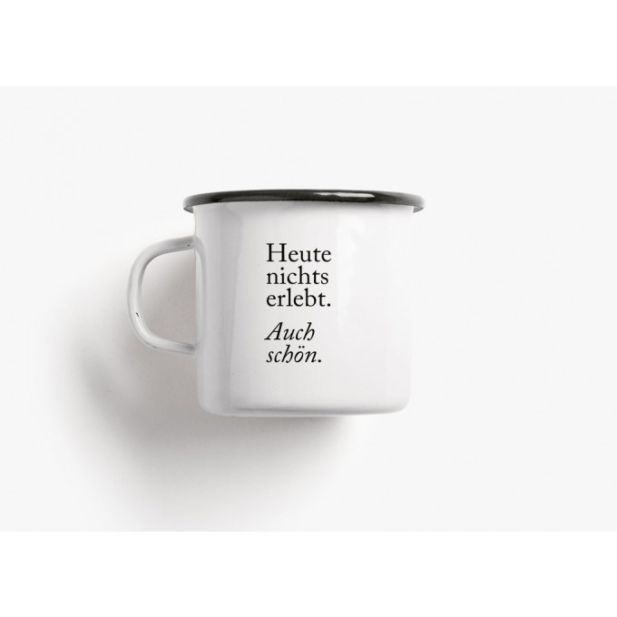 typealive / Emaillebecher Tasse / Auch Schön