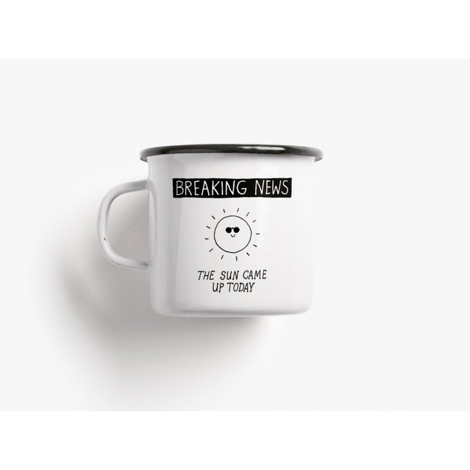 typealive / Emaillebecher Tasse / Breaking News