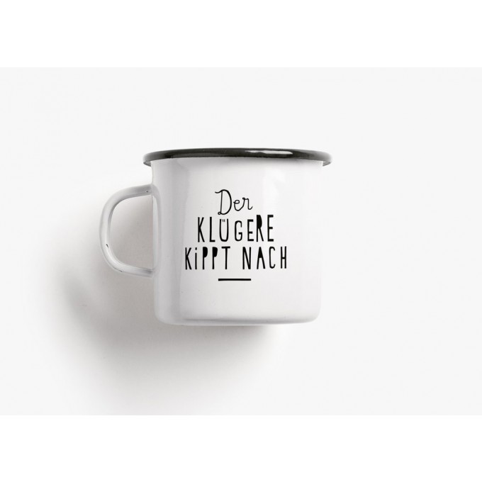 typealive / Emaillebecher Tasse / Der Klügere