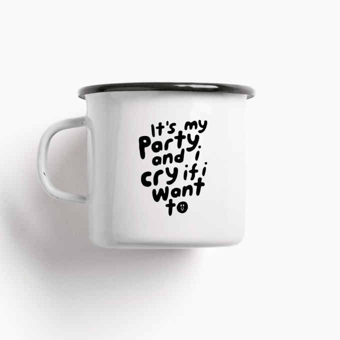 typealive / Emaillebecher Tasse / It's My Party