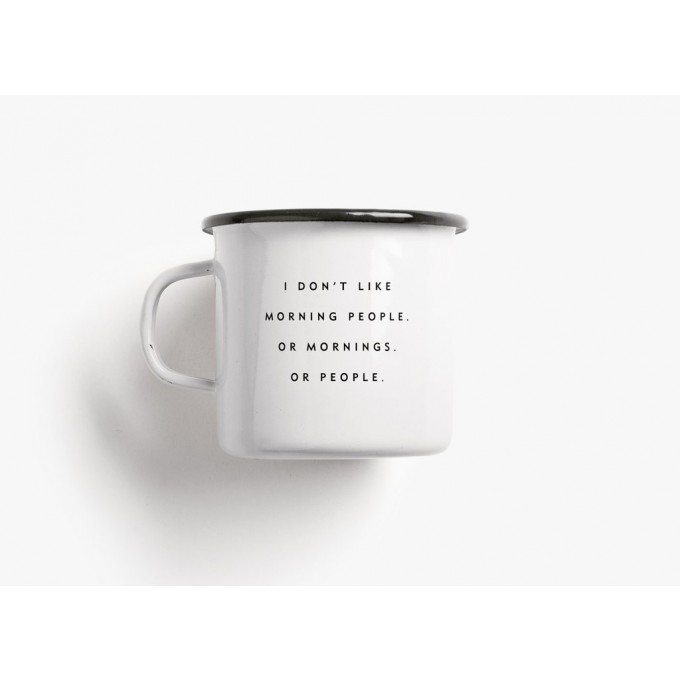 typealive / Emaillebecher Tasse / Morning People
