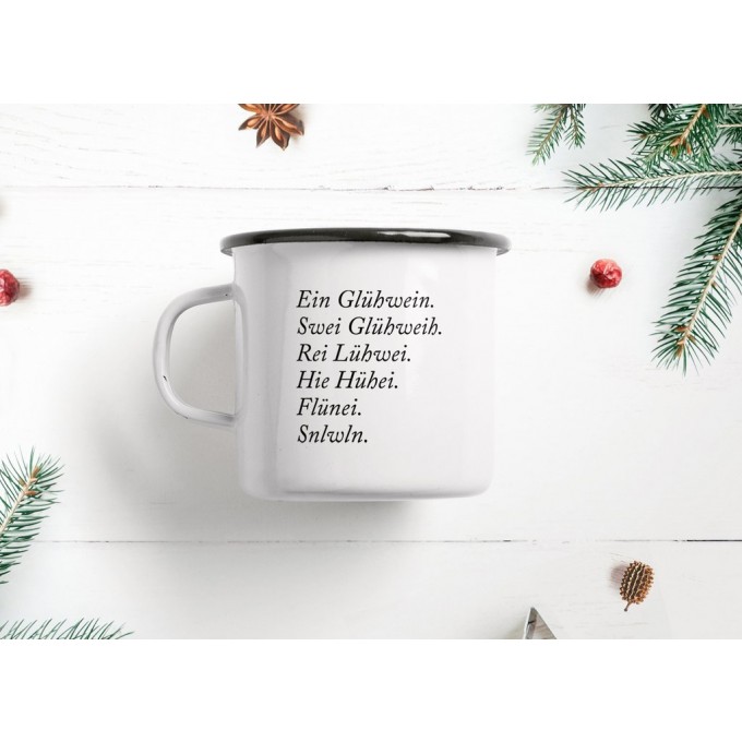 typealive / Emaillebecher Tasse / Glühwein