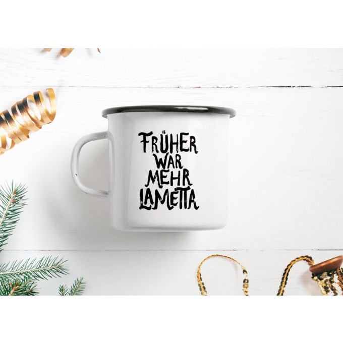 typealive / Emaillebecher Tasse / Lametta