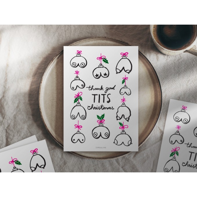 typealive / Weihnachtskarten 4er Set / Tits Christmas