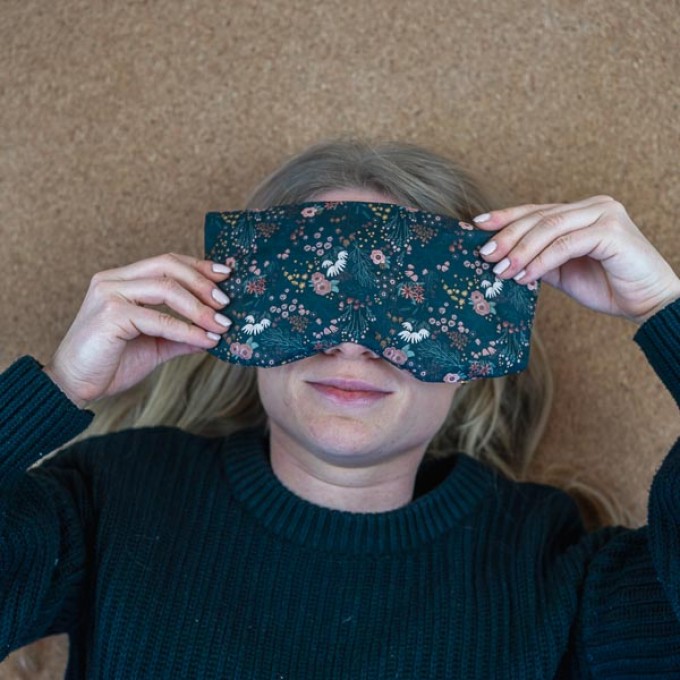 Yoga Augenkissen „Boho schwarz" mit Bio Dinkel – für Meditation, Tiefenentspannung & Yoga, weicher Baumwollbezug - Tochter von Walter