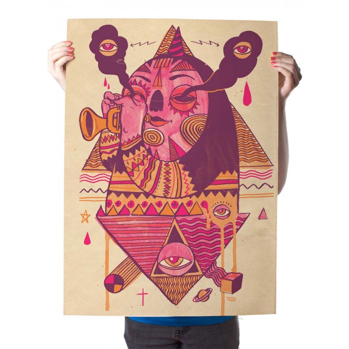 Martin Krusche – Poster »Trompeter« 50x70cm, Illustration