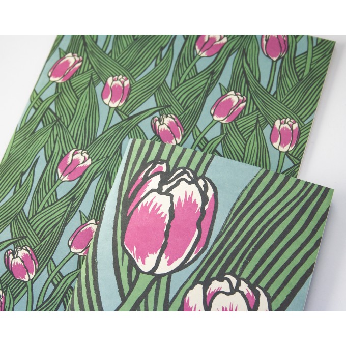 2er Set Notizhefte mit Tulpen // Papaya paper products
