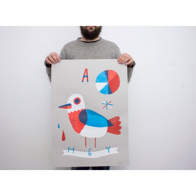 Martin Krusche – Stencil Artprint »TWEET«, 50x70cm