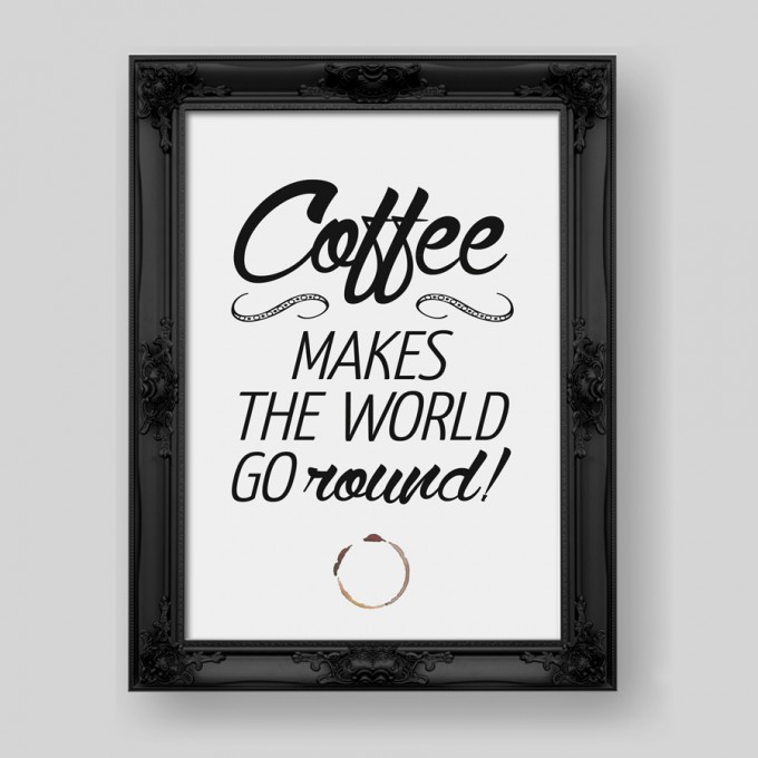Amy & Kurt Berlin A4 Typo Print "Coffee"