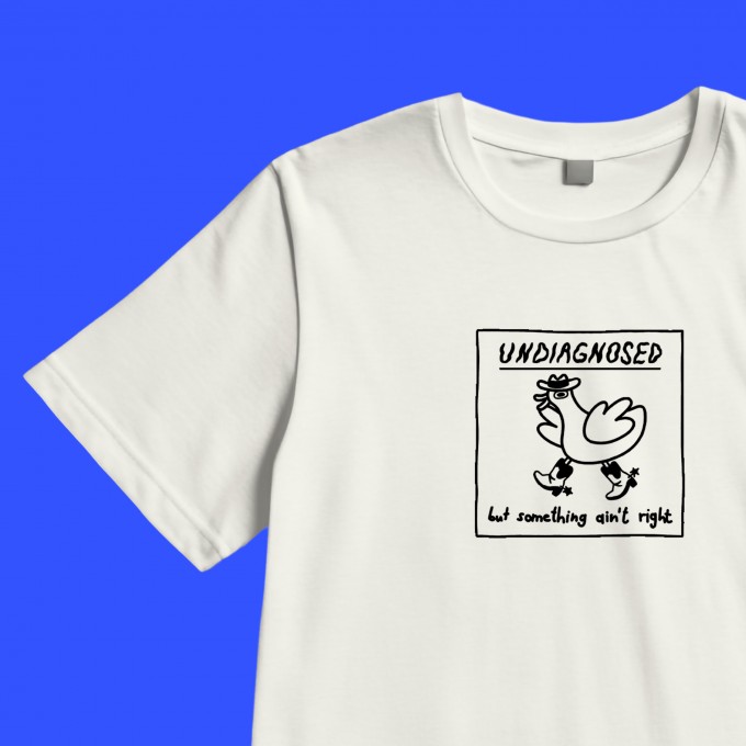 The Naughty District - Shirt mit handgefertigtem Siebdruck »Undiagnosed but something ain't right«