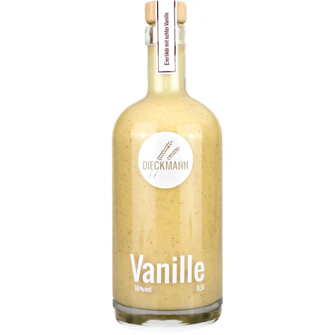 Weizenbrennerei & Likörmanufaktur Dieckmann Vanille - Eierlikör, LIKÖR, 16 % vol., 0,5l
