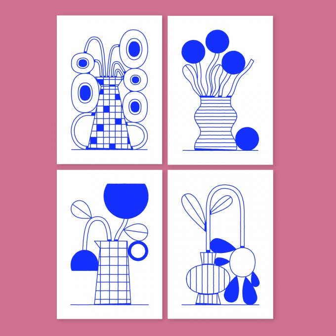Anne Albert – WabiSabi-Serie – Siebdrucke – 21 x 30 cm (A4)