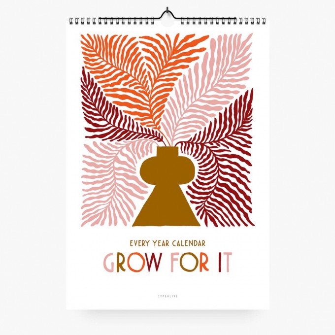 typealive / Wandkalender DIN A4 /  Grow For It