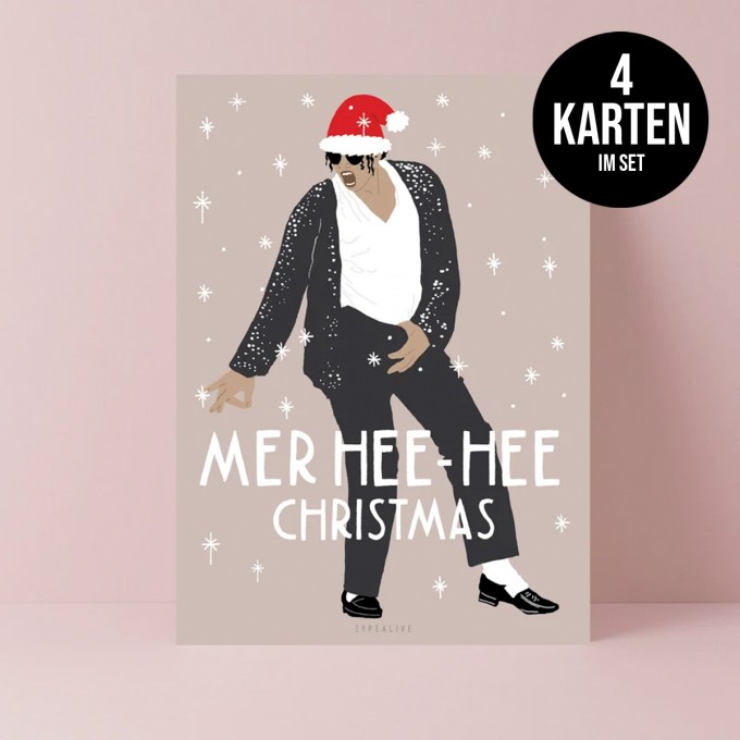 typealive / Weihnachtskarten 4er Set / Mer Hee Hee