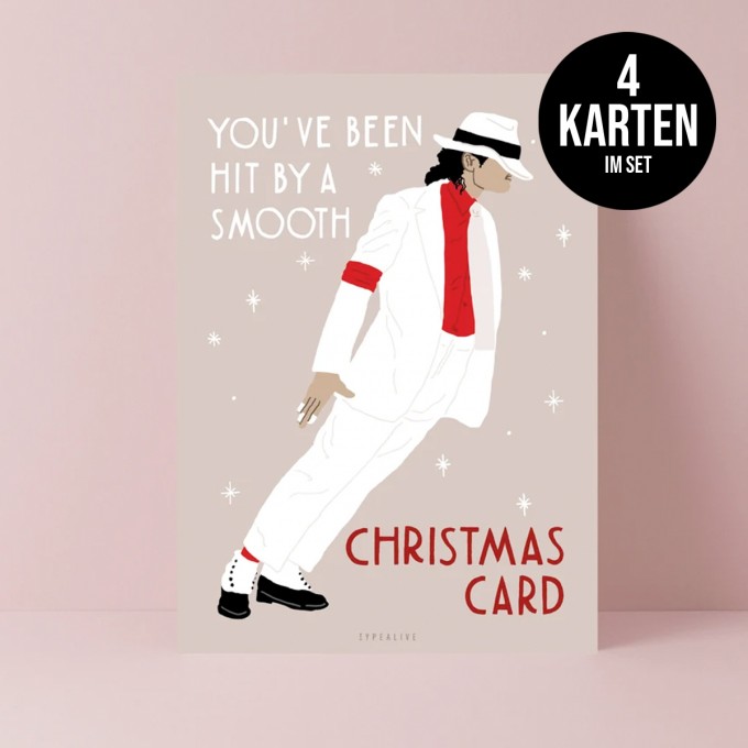 typealive / Weihnachtskarten 4er Set / Smooth Christmas Card
