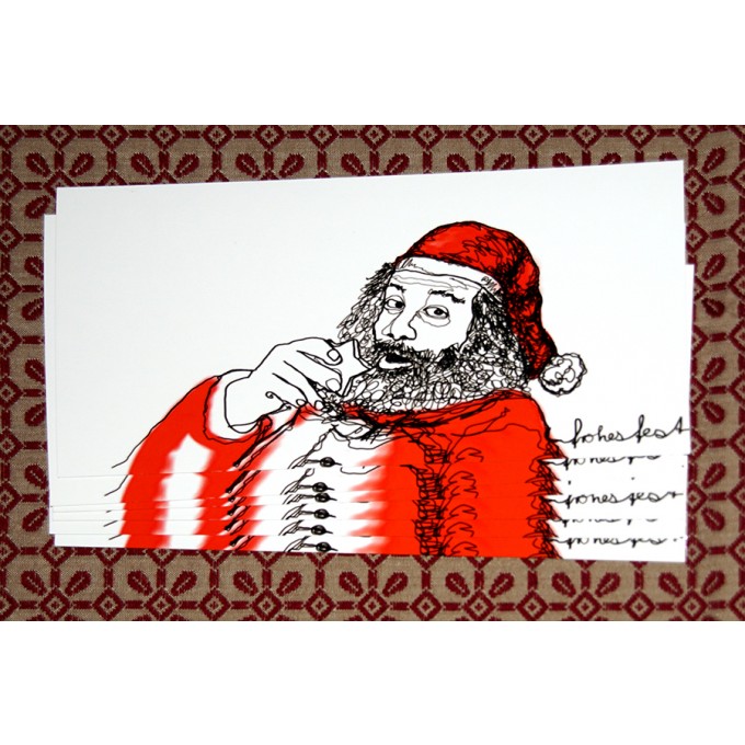 playfulsolutions Weihnachtskarte Weihnachtsmann (Set)