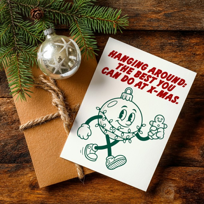 Hey Urban Monkey - Weihnachtskarten Retro-Stil 3er-Set, verschiedene Designs