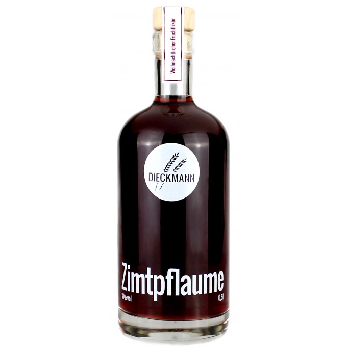 Weizenbrennerei & Likörmanufaktur Dieckmann Zimtpflaume - Fruchtlikör LIKÖR 18%vol., 0,5l