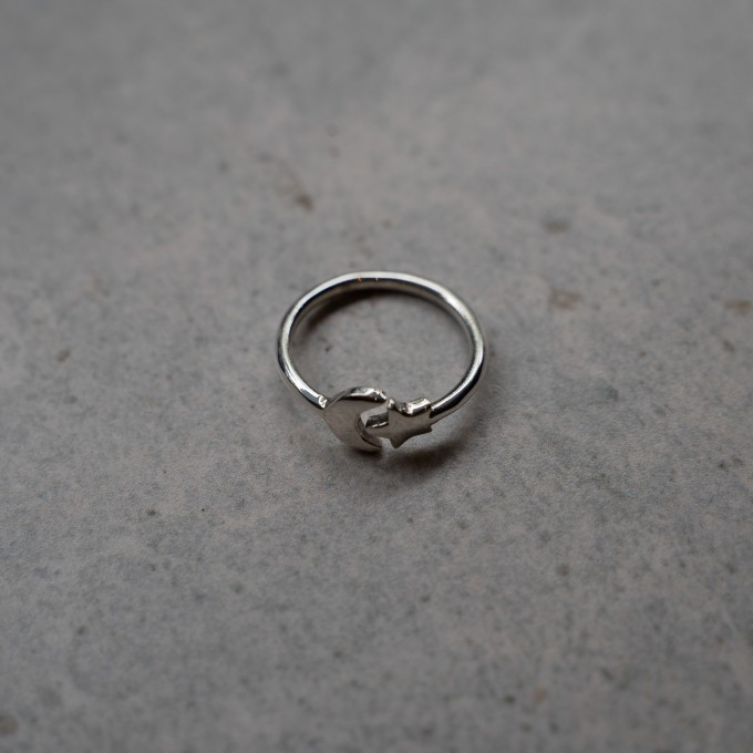 Ring Mond und Stern Silber Fünf Clothing