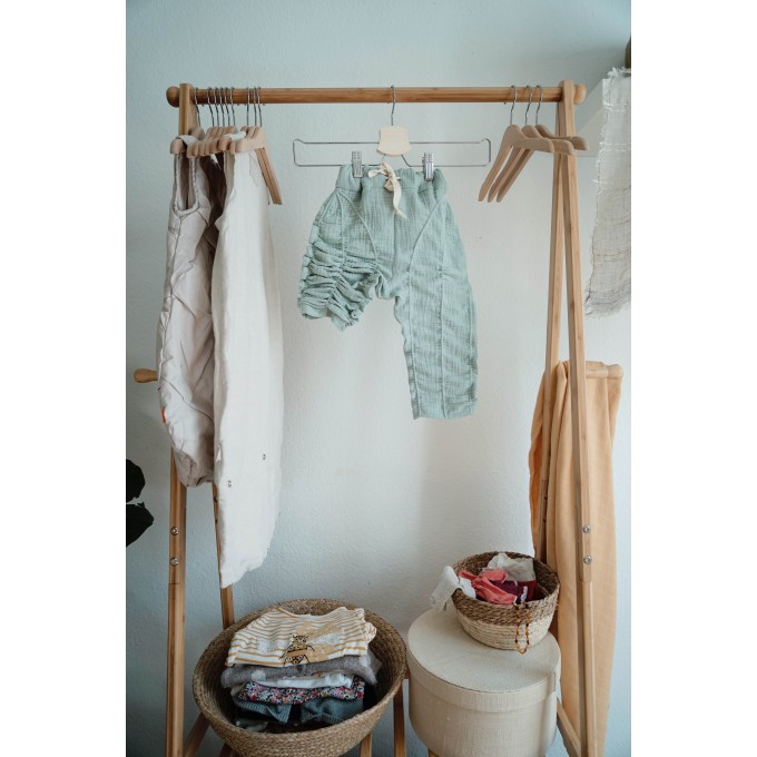 manymooons | mitwachsende Hose | tragbar 0-2 Jahre | cloudblue