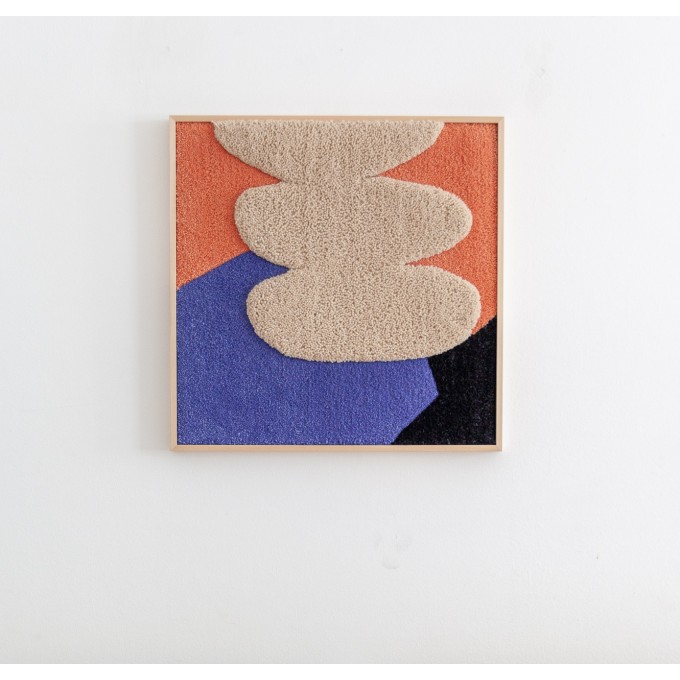 Gerahmter Wandteppich - SHAPES SQUARE // Rosa Rauscher