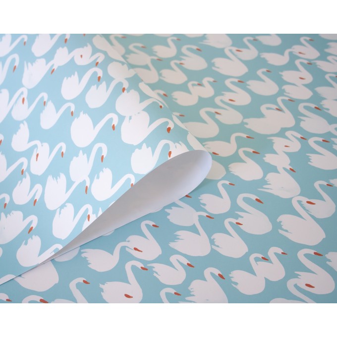 Geschenkpapier Schwäne, 3 Bogen / Papaya paper products