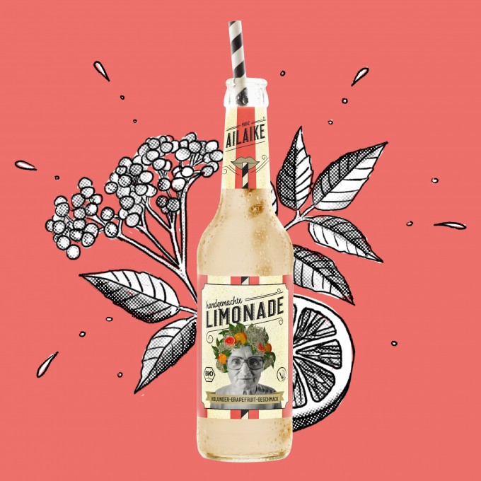 15x AiLaike Bio-Limonade Holunder-Grapefruit