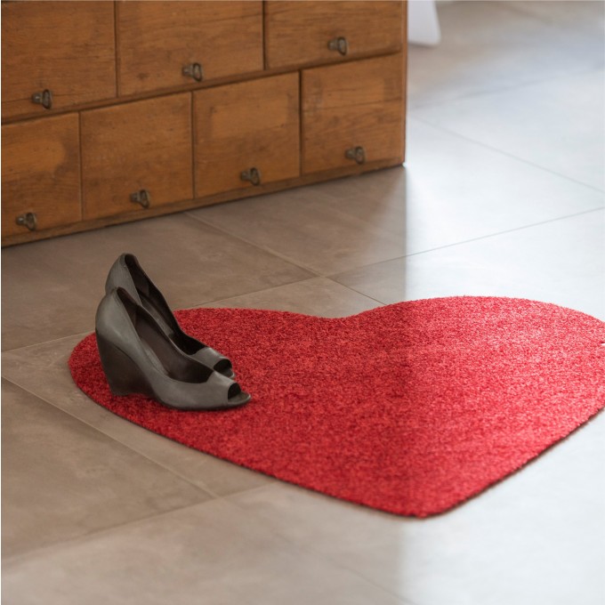 Keilbach Fußmatte amore 78 x 78 cm, nur 9 mm dick, rutschsicherer und strapazierfähiger PVC-Rücken, UV-beständige Polyamid Faser