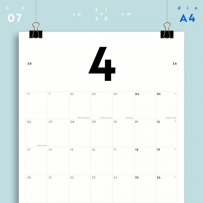 A4 Monatskalender Nr. 07 / ab sofort / frau rippe