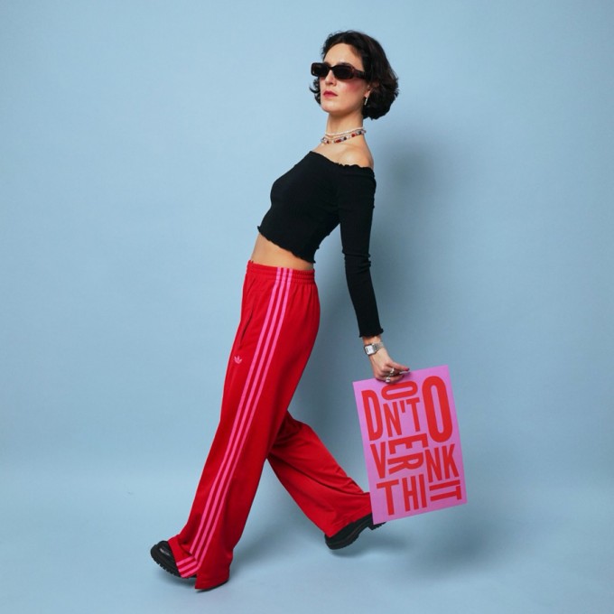 annieannie - don't overthink it poster (pink)