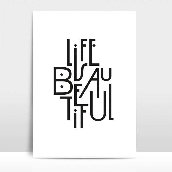 Amy & Kurt Berlin A3 Artprint "Life is beautiful"