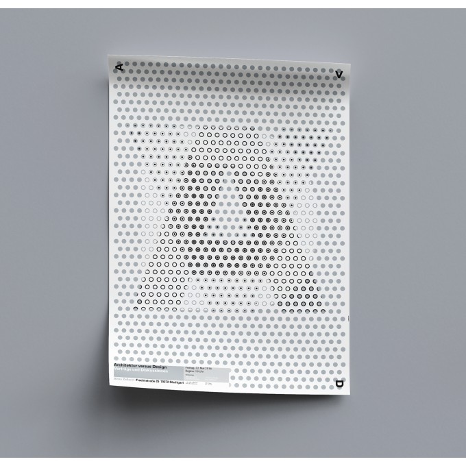 hinzkunst Plakat „Architektur versus Design“ DIN A1
