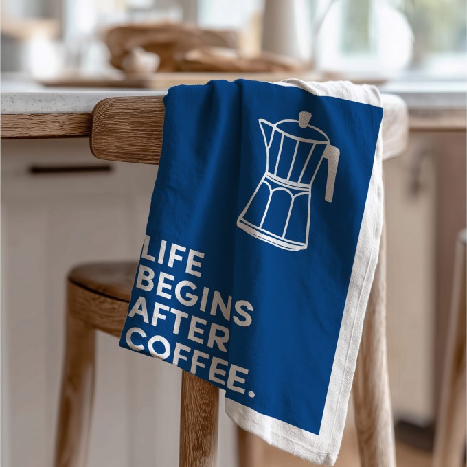 Geschirrtuch - Bio-Baumwolle - Coffee Lover - Naturbedacht