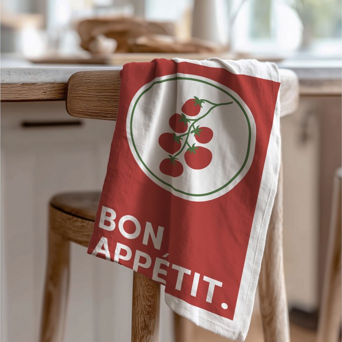 Geschirrtuch - Bio Baumwolle - Bon Appetit - Naturbedacht