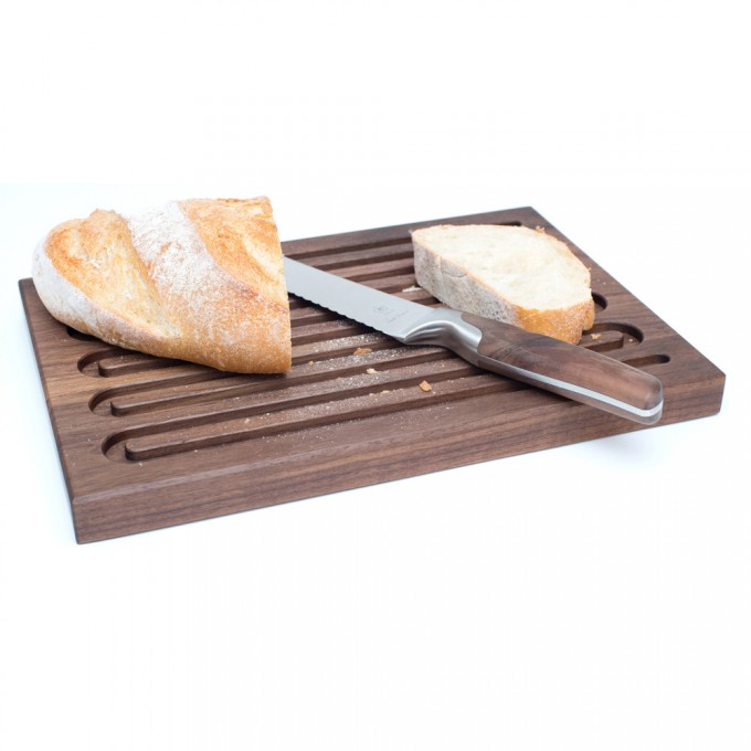klotzaufklotz Brotschneidebrett Nussbaum