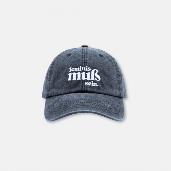 Low profile vintage black Cap Feminismuss – Brunhilda