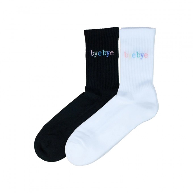 bye bye Rainbow Socken Weiß – hey hey studios