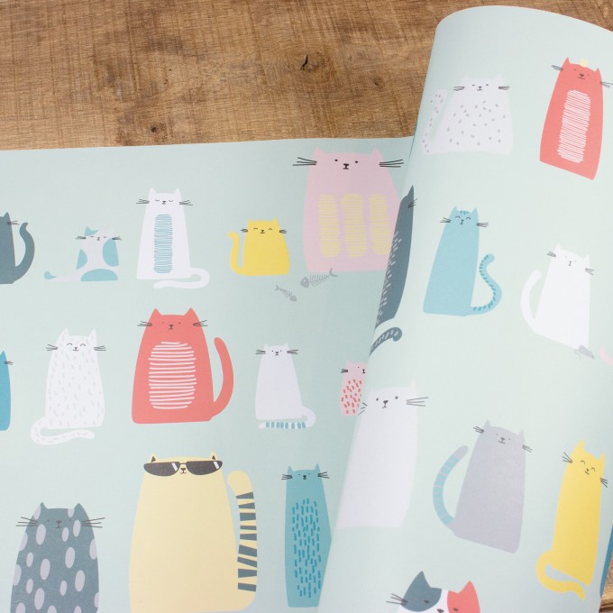 Bow & Hummingbird Geschenkpapier "Cats"