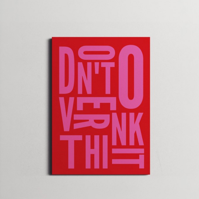 annieannie - don't overthink it poster (rot)