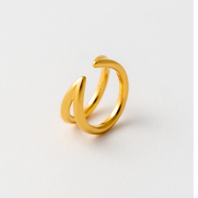 related by objects - lunar earcuff bold - 925 Sterlingsilber - goldplattiert 