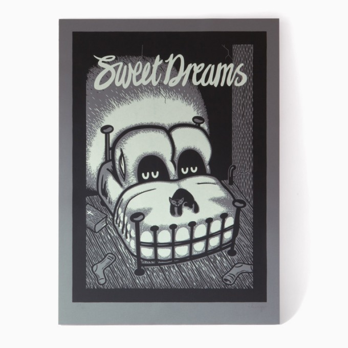 edition rikiki Siebdruck Dave the Chimp – Sleeping with the TV on