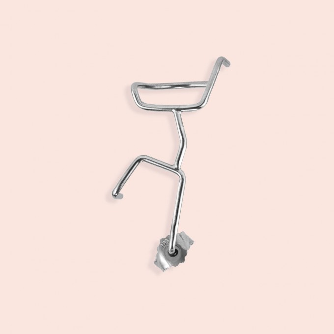 related by objects - flash earcuff - 925 Sterlingsilber weiß rhodiniert