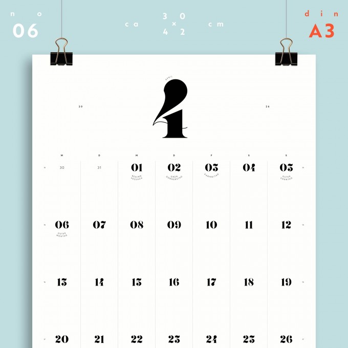 A3 Monatskalender Nr. 06 / ab sofort / frau rippe