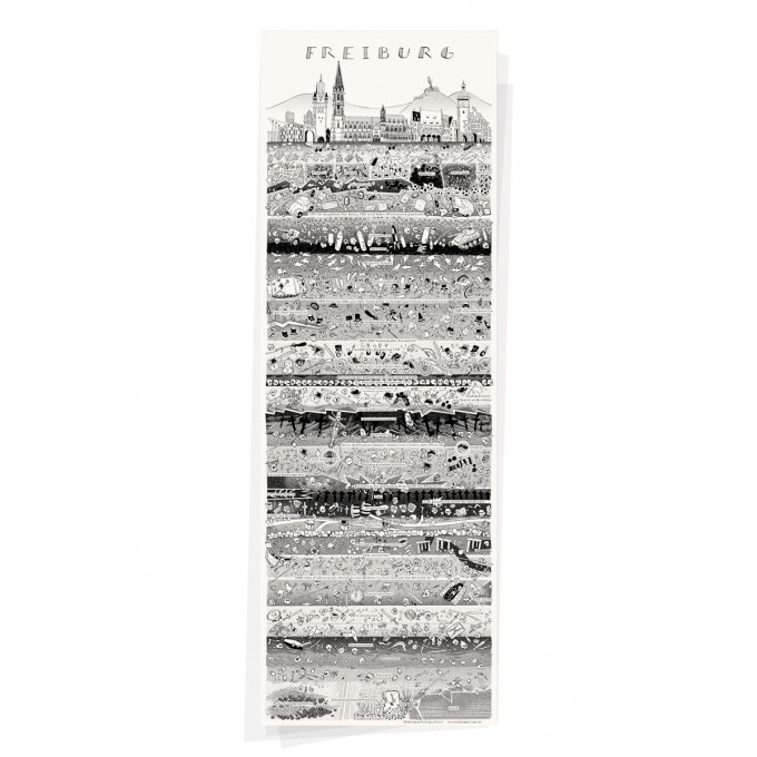 Wolfgang Philippi FREIBURG PLAKAT 30x88 cm