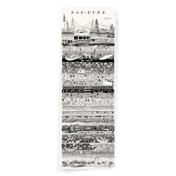 Wolfgang Philippi HAMBURG PLAKAT 30x88 cm